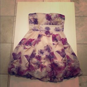 Strapless flower dress